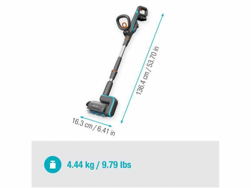 Gardena AquaBrush Universal 04/1 - Akku Bodenreiniger + B&uuml;rste - OHNE BATTERIE UND LADEGER&Auml;T