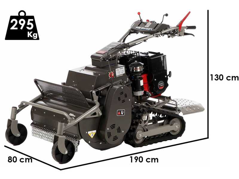 Weibang WBGT6813-TE - Professioneller Schlegelm&auml;her auf Raupenkette - hybrid