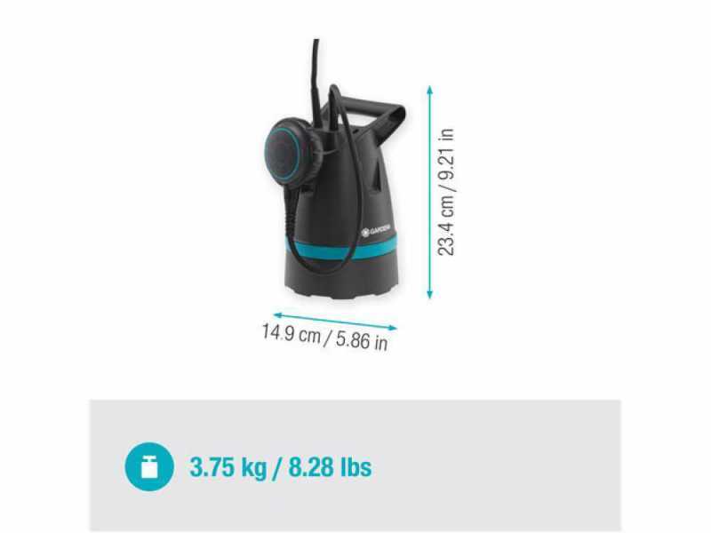 Gardena 8600 BASIC - Klarwasser-Tauchpumpe - 400 W - 8600 l/h - 0.55 bar
