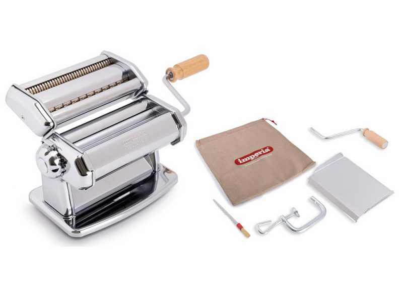 Imperia iPasta T.2/6,5 mm - graue silbere manuelle Nudelmaschine Classica