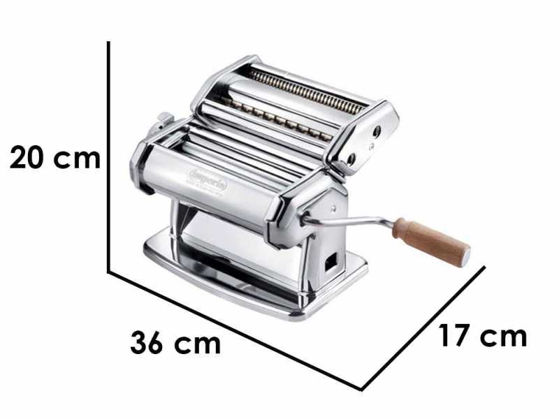 Imperia iPasta T.2/6,5 mm - graue silbere manuelle Nudelmaschine Classica