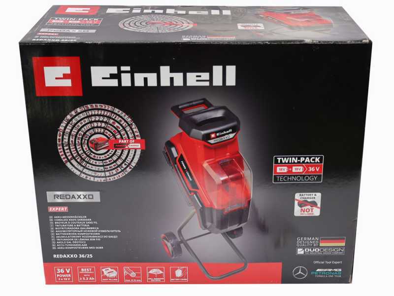 Einhell REDAXXO 36/25 - Akku-H&auml;cksler - mit Fangsack - SOLO, ohne Akku und Ladeger&auml;t