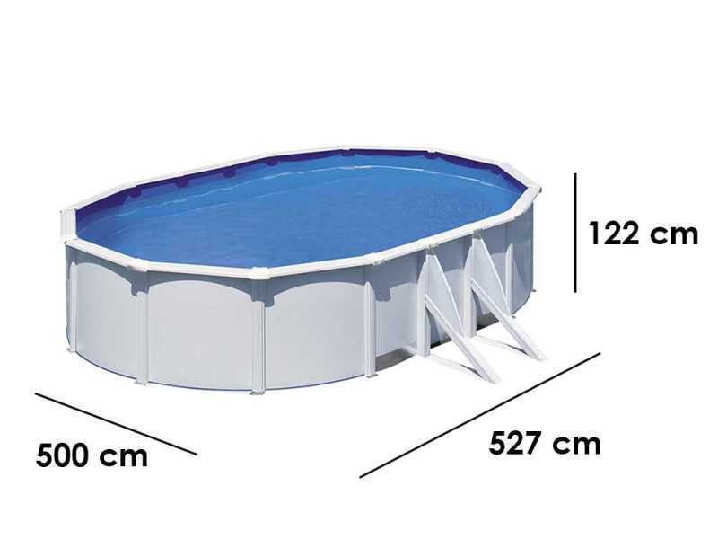 Gre Fidji Oval 500x300x120cm - oberirdischer Stahlpool
