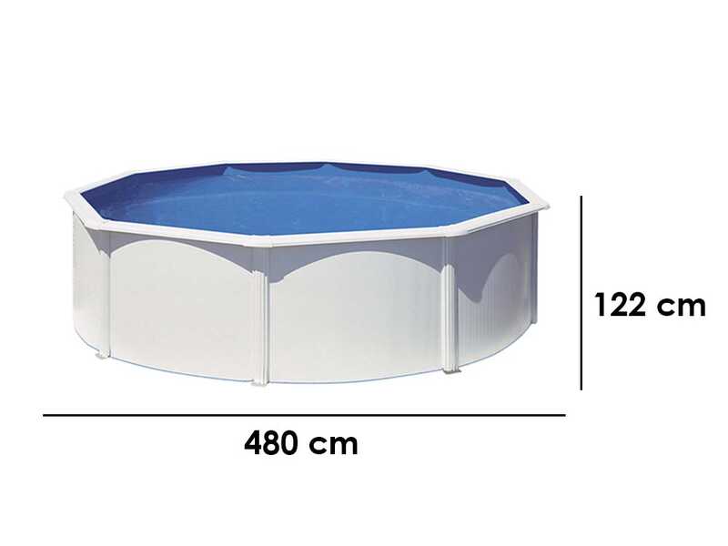 Gre Fidji rund &Oslash;460 x 120 cm - Runder Stahlwandpool