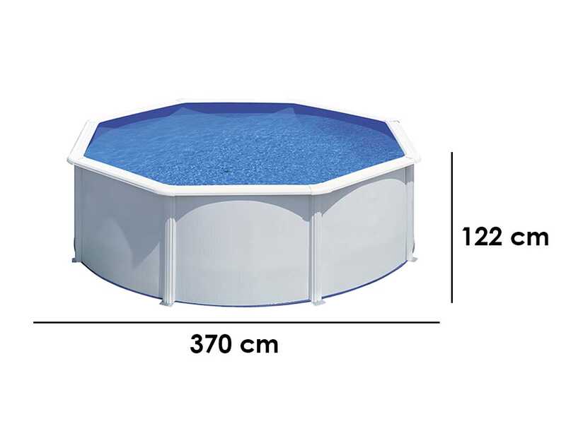 Gre Fidji Rund &Oslash;350 x 120 cm - Runder Stahlwandpool