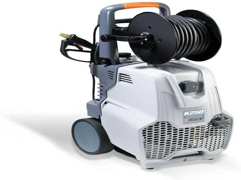 Comet K250 11/160 M EXTRA Professioneller Kaltwasser-Hochdruckreiniger mit Schlauchtrommel - 160 bar - 660 l/h