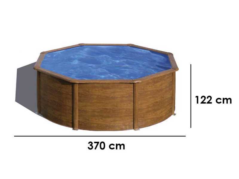 Gre Pacific rund &Oslash;350 x 120 cm - Oberirdischer Stahlpool