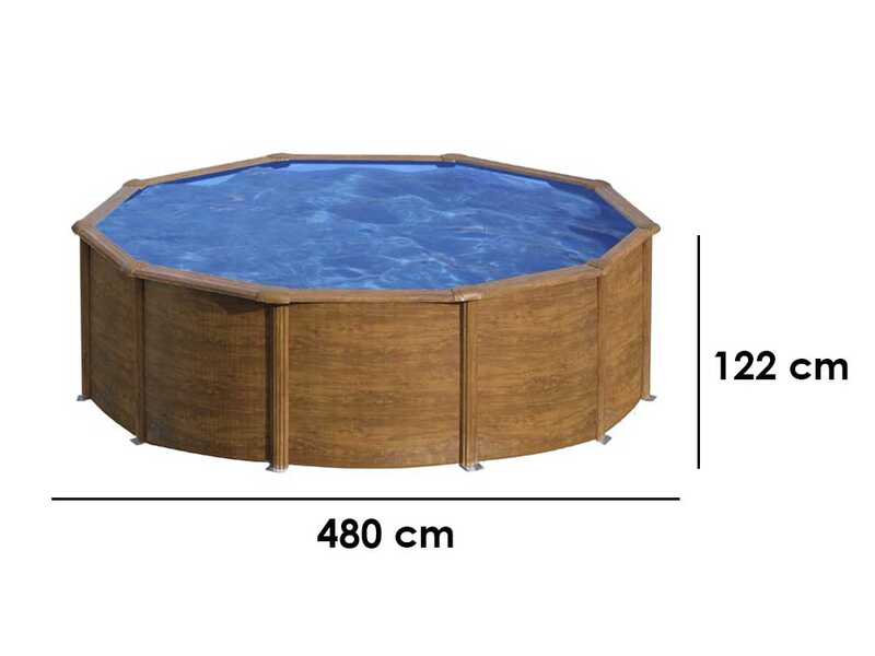 Gre Pacific rund Ø460 x 120 cm - Stahlwandpool