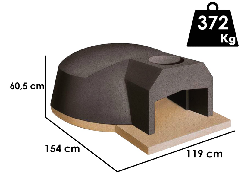 Linea VZ Amalfi - Einbau-Holzbackofen mit Backraum 107 cm - Backkapazit&auml;t 5 Pizzas