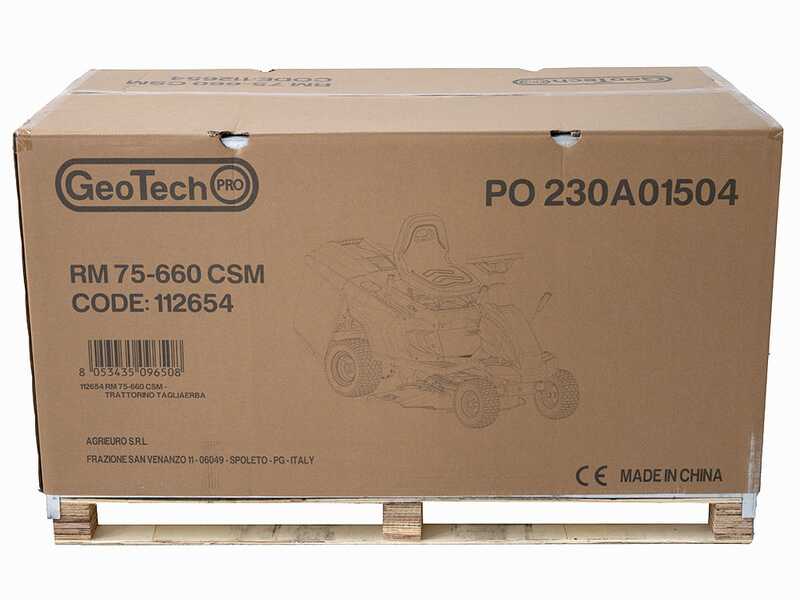 GeoTech-Pro RM 75-660 CSM - Aufsitzrasenm&auml;her mini-rider - 66cm Schnittbreite - E-Starter