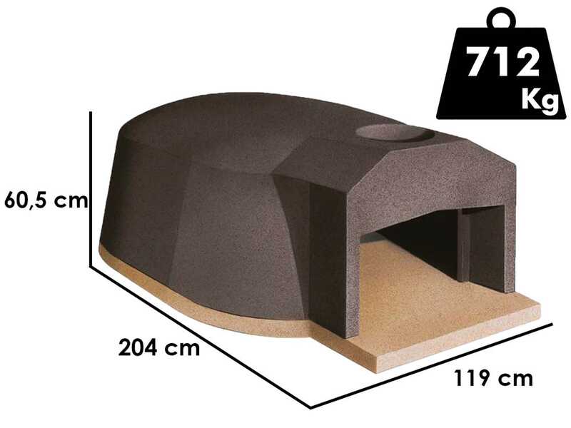 Linea VZ Ercolano - Einbau-Holzbackofen mit Backraum 107x160 cm - Backkapazit&auml;t 8 Pizzen