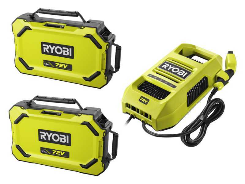 RYOBI RY72TMX107-210 - Akku-Rasentraktor - 72V / 2x10Ah
