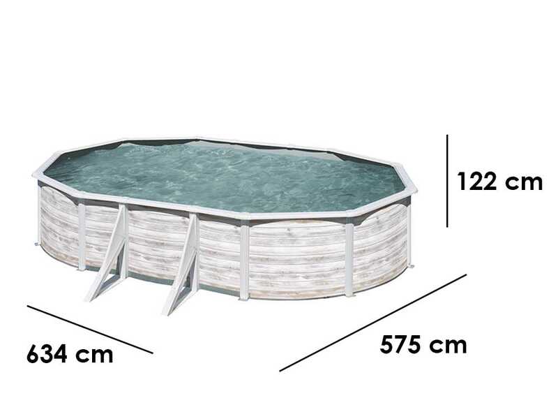 Gre Finlandia Oval 610x375x120cm - Oberirdischer Stahlpool