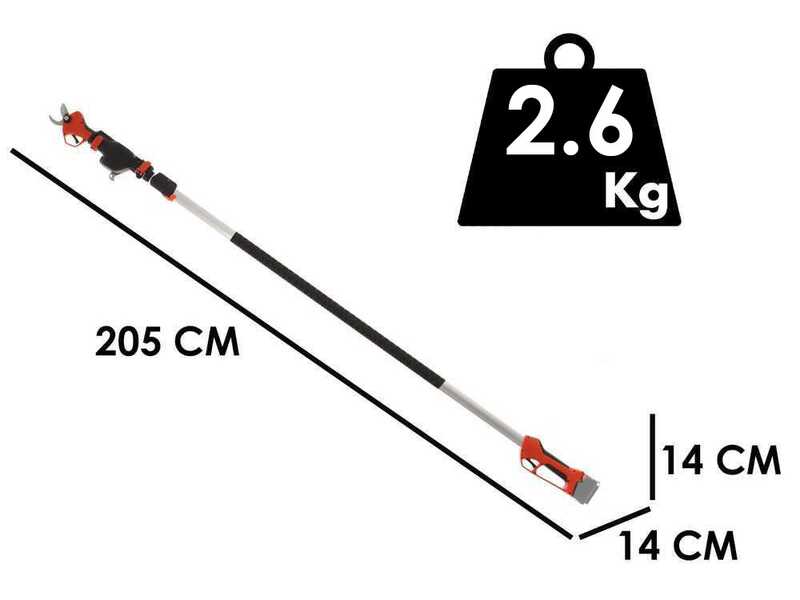 Stocker Magma E-35TP - Elektrische Baumschere auf Stange -21.6V - 205/325 cm - OHNE BATTERIE