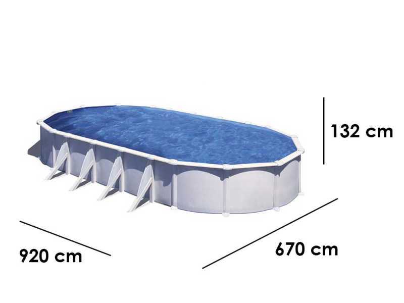 Gre Atlantis Oval 915x470x132cm - Oberirdischer Stahlpool