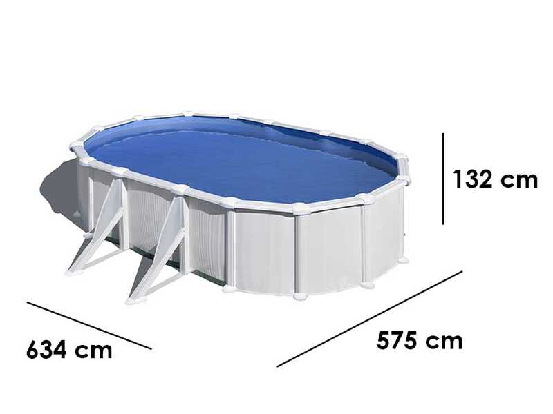 Gre Atlantis Oval 610x375x132cm - Oberirdischer Stahlpool