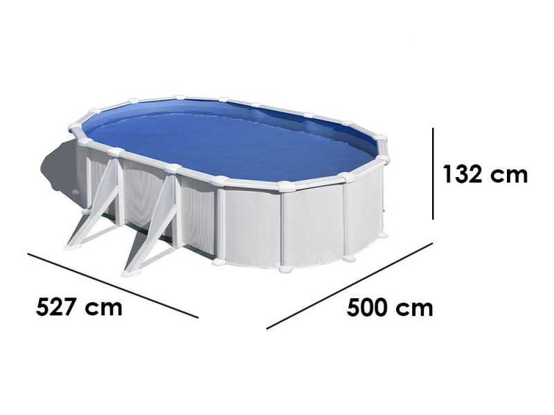 Gre Atlantis Oval 500x300x132cm - Oberirdischer Stahlpool