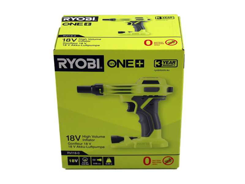 Ryobi RVI18-0 - Tragbarer Akku-Kompressor - 18V - OHNE BATTERIE UND BATTERIE-LADEGER&Auml;T