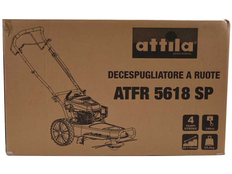ATTILA ATFR 5618 SP - Benzin-Fadenm&auml;her mit R&auml;dern und Radantrieb - 4-Takt-Motor
