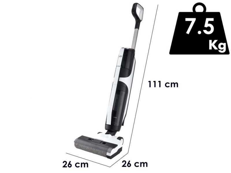 DCG BSW9003 - Akku Bodenreiniger - 3 in 1: Wischen, Abziehen und Saugen