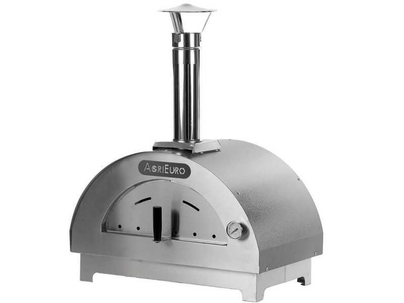 Quattro Stagioni Holzbackofen f&uuml;r Pizza - Farbe: Anthrazit - f&uuml;r 1 Pizza