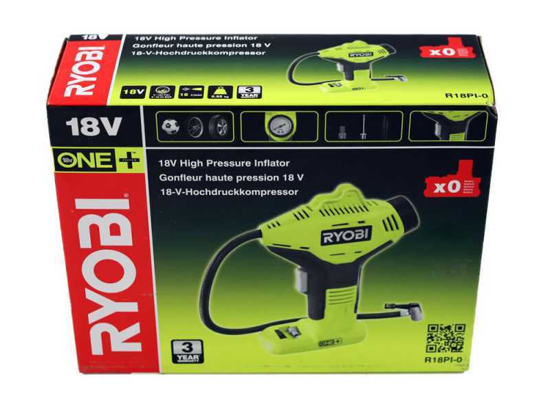 Ryobi R18PI-0 - Tragbarer Akku-Kompressor - 18V - OHNE BATTERIE UND BATTERIE-LADEGER&Auml;T