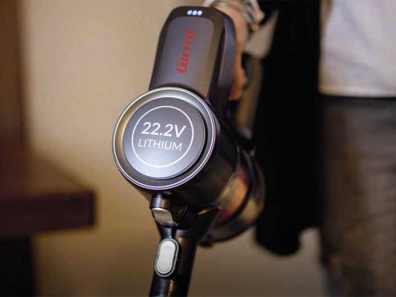 Girmi AP91 - Kabelloser Akku-Staubsauger - Lithium-Akku 22.2 V/ 2.5 Ah