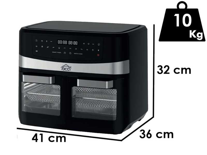 DCG FR3612D - Hei&szlig;luftfritteuse LT 12 mit digitaler Anzeige