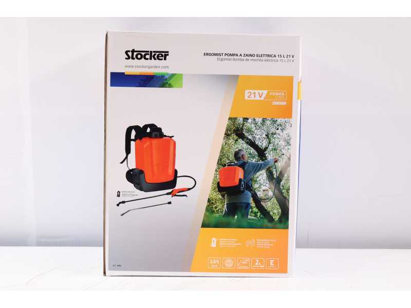 Stocker Ergomist 15 - Akku-R&uuml;ckenspritze - 15 L Tank - 21 V - 4 Ah