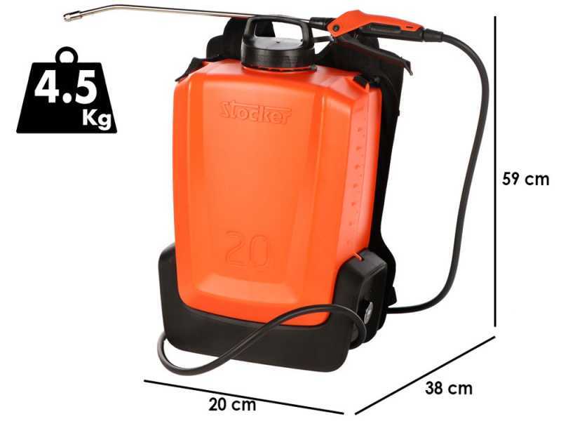 Stocker Ergomist 20 - Akku-R&uuml;ckenspritze - 20 L Tank - 21 V - SOLO - OHNE AKKU UND LADEGER&Auml;T