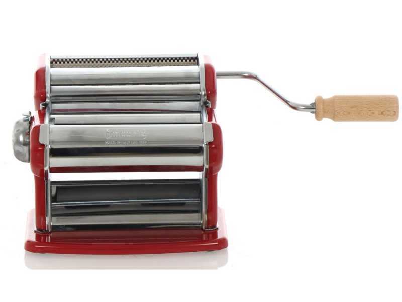 Imperia iPasta T.2/6,5 mm Rot - Manuelle Nudelmaschine au&szlig; Edelstahl
