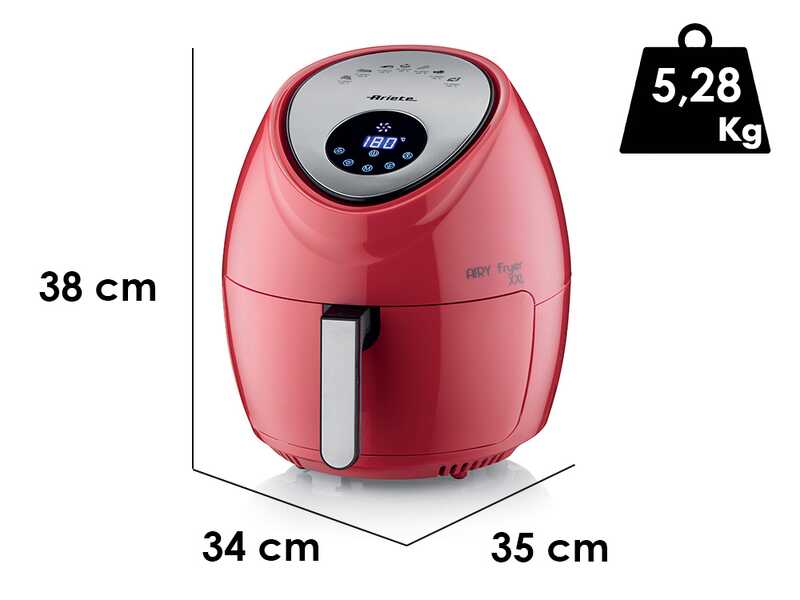 Ariete 4618/01 Airy Fryer XXL rot- Hei&szlig;luftfritteuse
