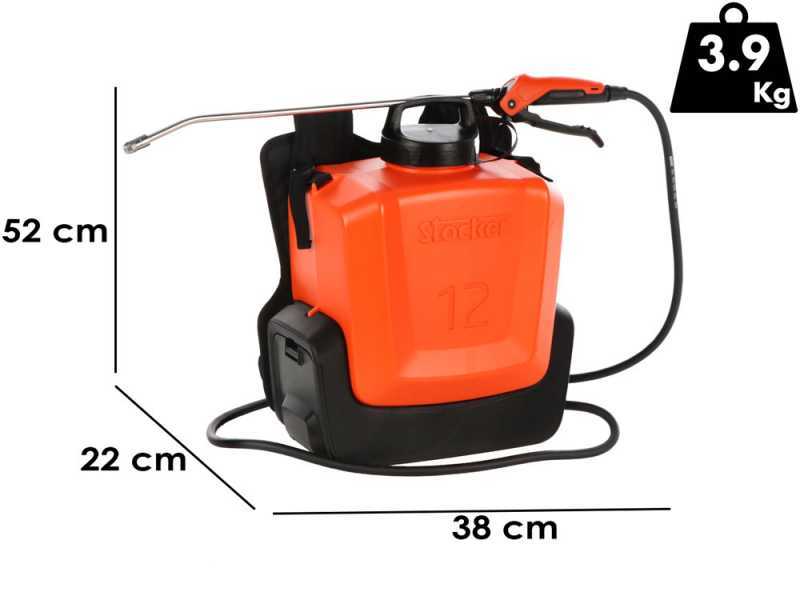 Stocker Ergomist 12 - Akku-R&uuml;ckenspritze - 12 L Tank - 21 V - SOLO - OHNE AKKU UND LADEGER&Auml;T