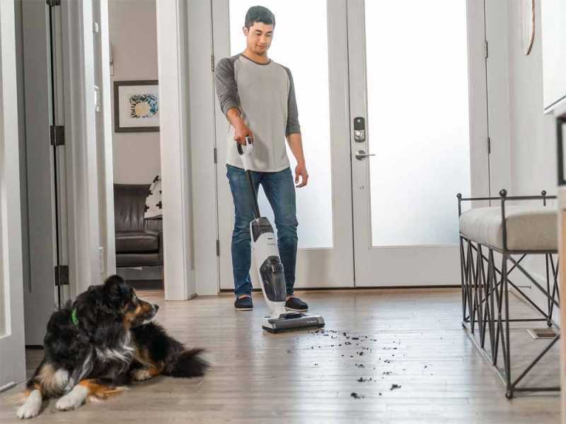 Tineco iFloor 2 Plus - Nass-/ Trockensauger Kabellos 3 in 1: Wischen, Abziehen und Saugen
