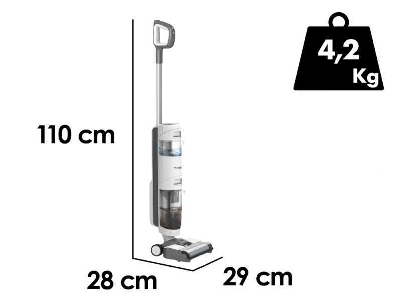 Tineco iFloor Breeze - Nass-/ Trockensauger Kabellos 3 in 1: Wischen, Abziehen und Saugen
