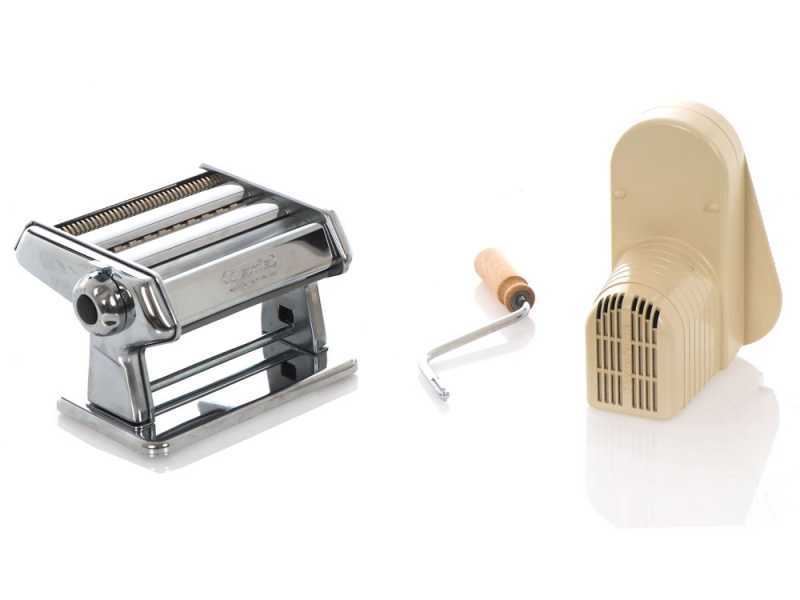 Imperia Titania New Electric iPasta Beige - Elektro Nudelmaschine aus Edelstahl 80W