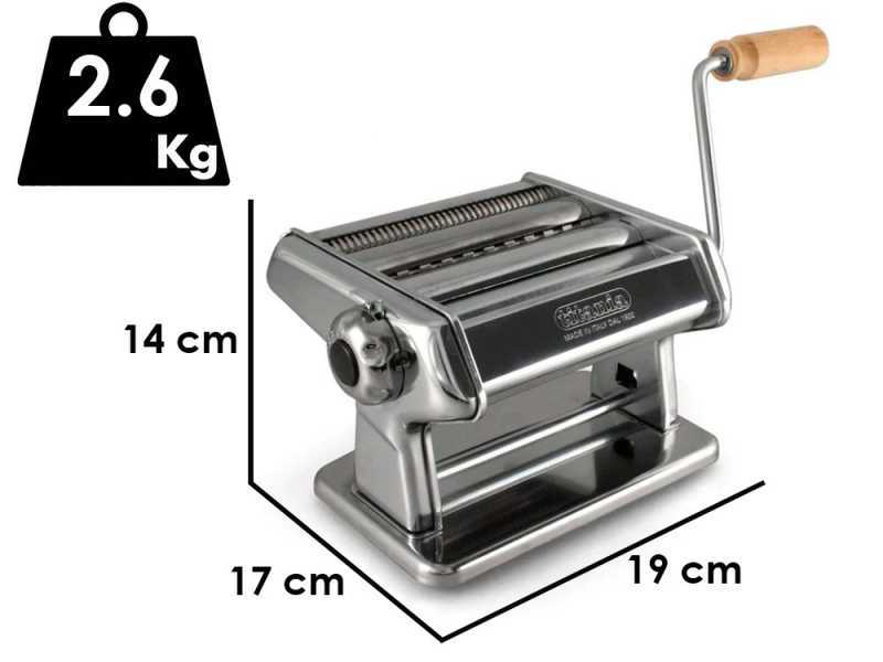 Imperia New Titania iPasta T.2/6,5 mm - manuelle Nudelmaschine aus Edelstahl