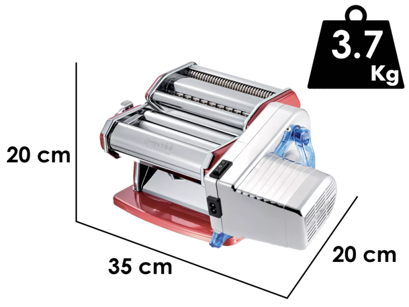 Imperia Electric iPasta Metallica Classica Rossa - Elektrische Nudelmaschine