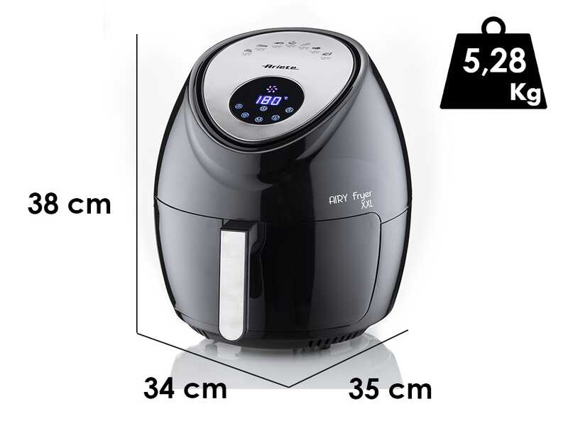 Ariete 4618/00 Airy Fryer XXL Schwarz - Hei&szlig;luftfritteuse