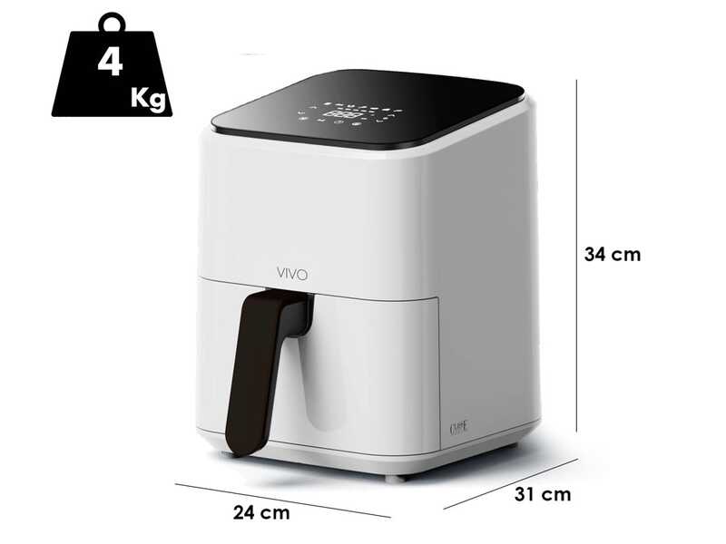 Classe VIVO Air Fryer 4l - Hei&szlig;luftfritteuse mit digitaler Anzeige
