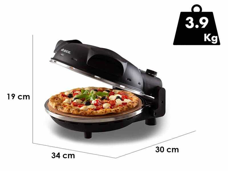 Ariete 0917 schwarz - Pizzaofen - Schamottstein