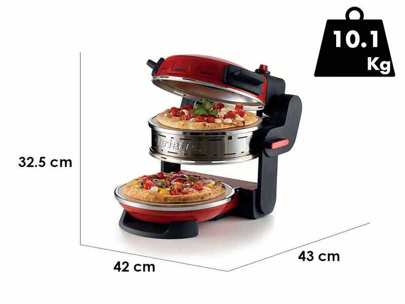 Ariete Pizzeria rot 0927/00 - Doppelpizzaofen