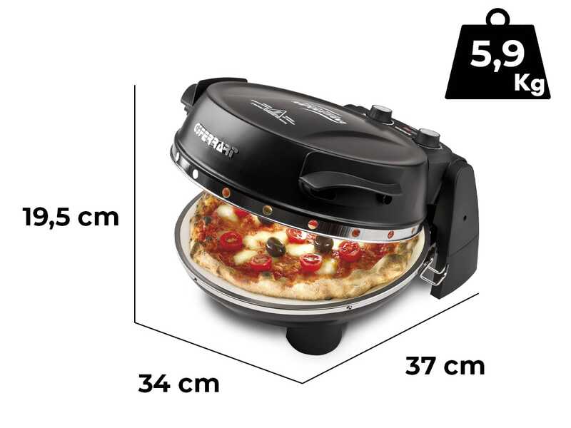 G3 Ferrari Pizzeria Snack Napoletana EVO schwarz - Pizzaofen - Schamottstein