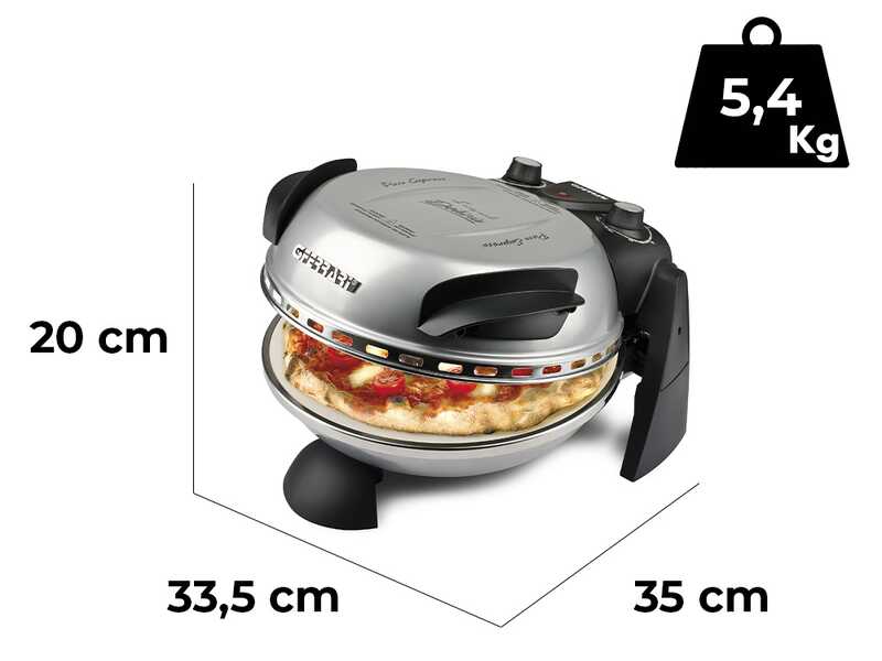 G3 Ferrari Delizia Silver - Pizzaofen - Schamottstein