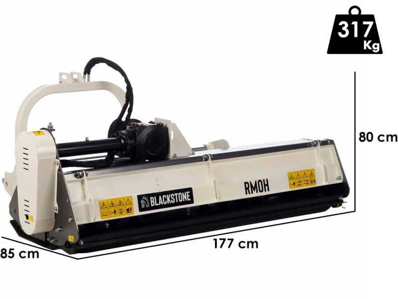 BlackStone RMOH 165 Mulcher f&uuml;r Traktoren - mittlere Baureihe - Hydraulische Verschiebung