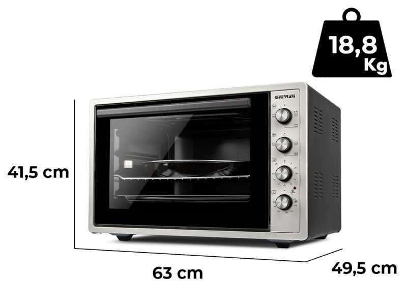 G3 Ferrari Rost&ograve; - Minibackofen mit Umluft - 58-Liter 1800W
