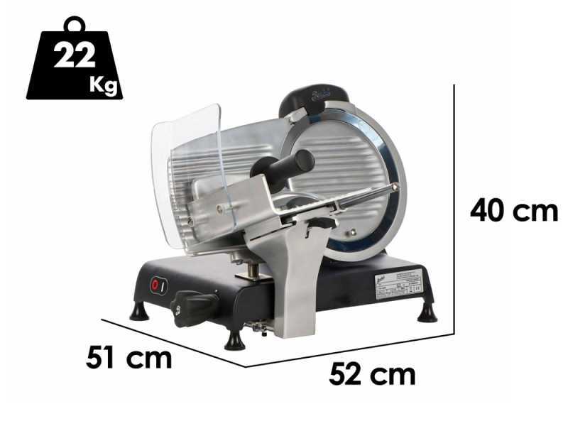Berkel Red Line 250 mattschwarz - Profi Aufschnittmaschine mit Stahlklinge 250 mm