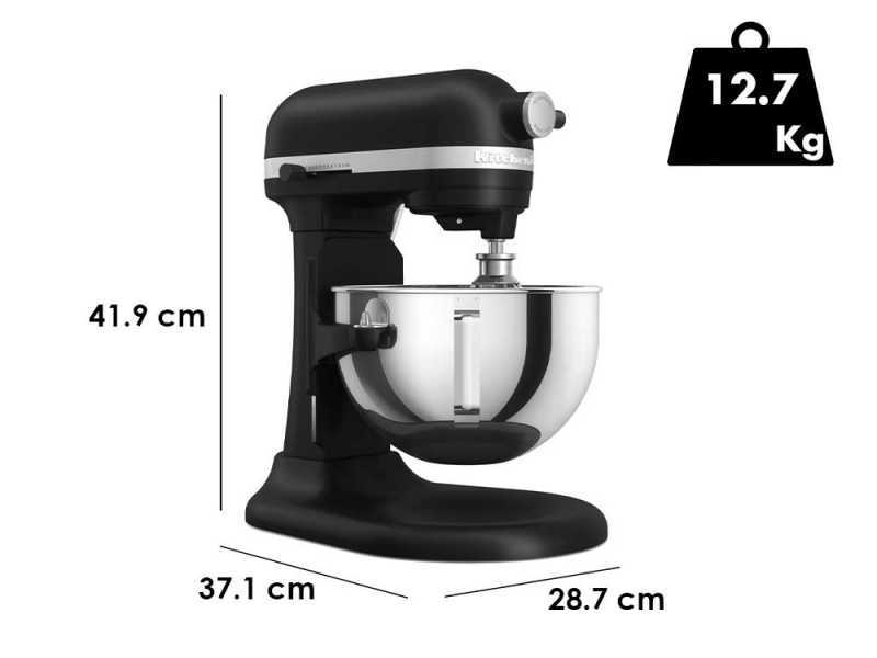KitchenAid Heavy Duty 5KSM55SXX Mattschwarz &ndash; Spiralkneter