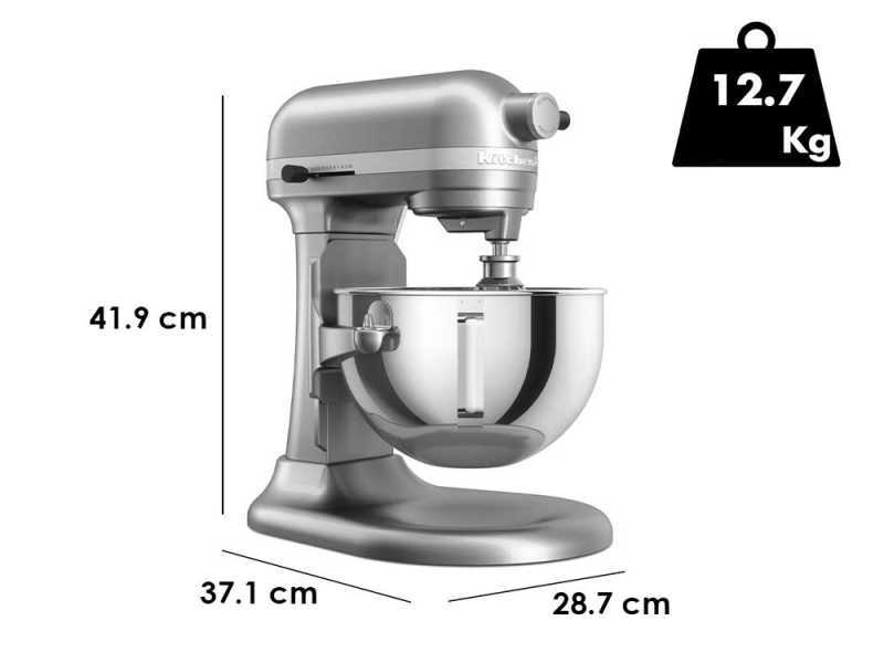 KitchenAid Heavy Duty 5KSM55SXX Silber – Spiralkneter