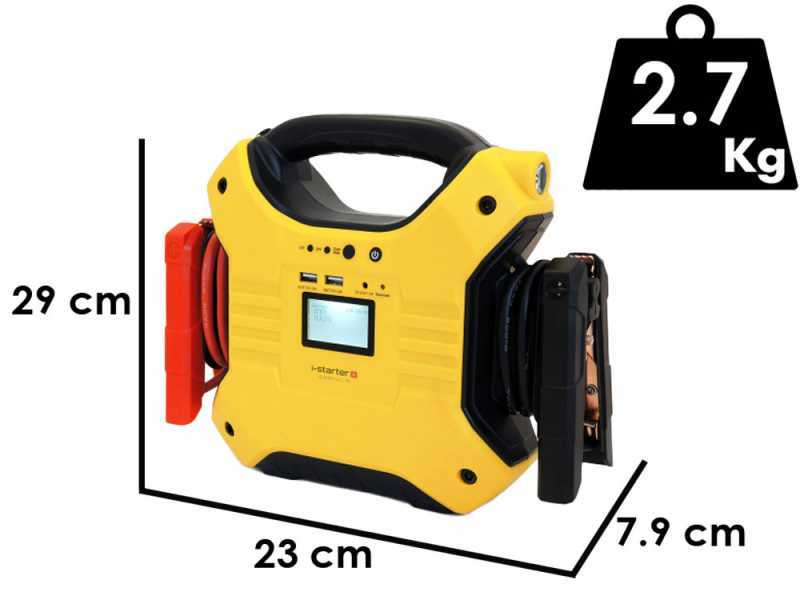 Intec I-Starter X - Notstarter, 12/24V - Tragbar - Anlassstrom 1200 A